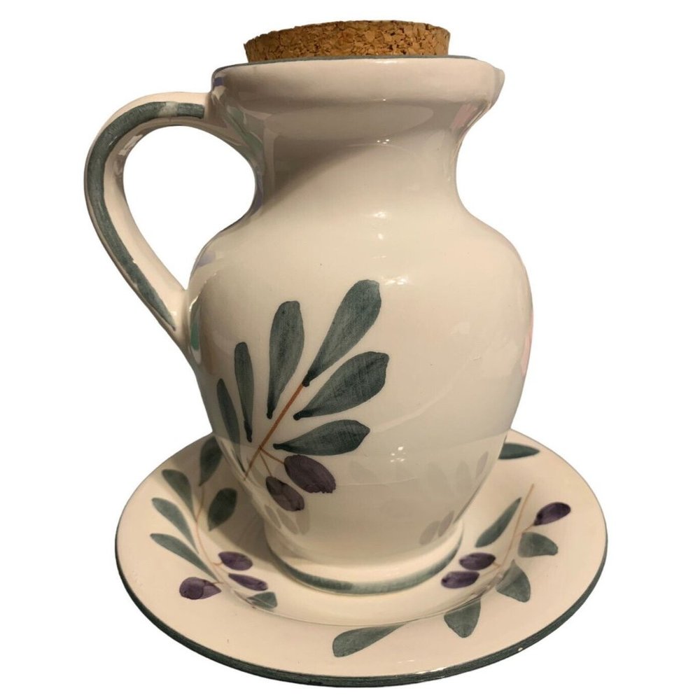 Fortebraccio, Small 6” Pitcher and Plate, Signed and numbered #1057 READ